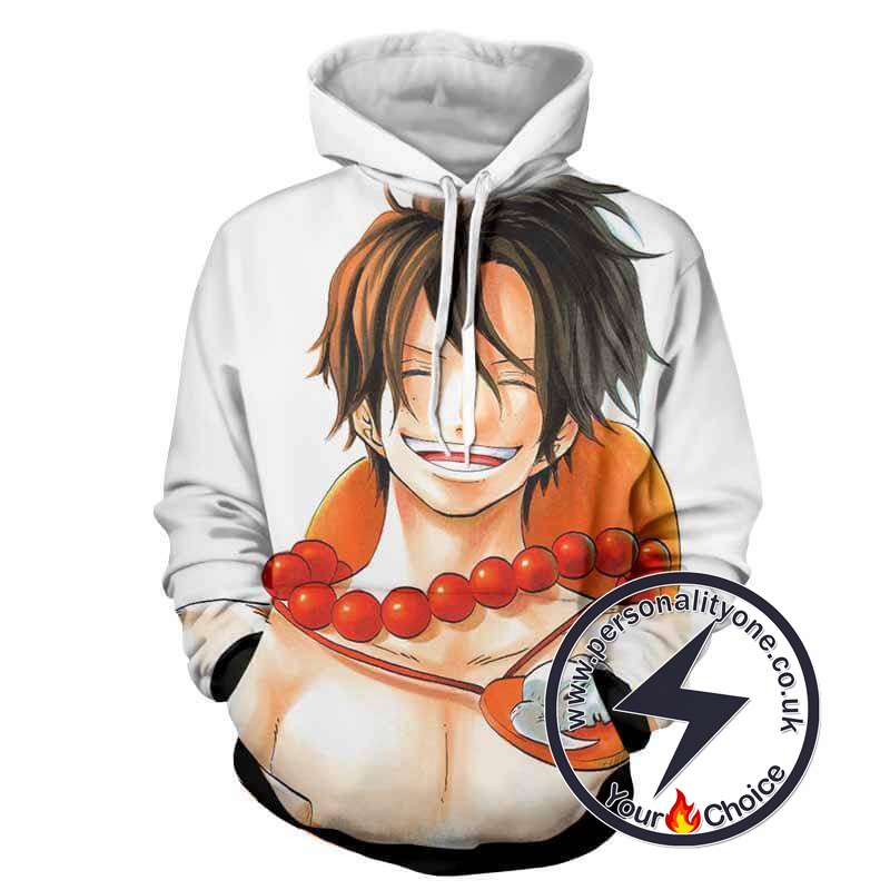 One Piece - Ace Smiling 3D - Hoodies